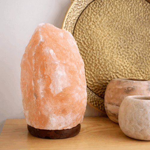 Zoutlamp Roze:Oranje incl. snoer en LED lamp (3-4 kg)